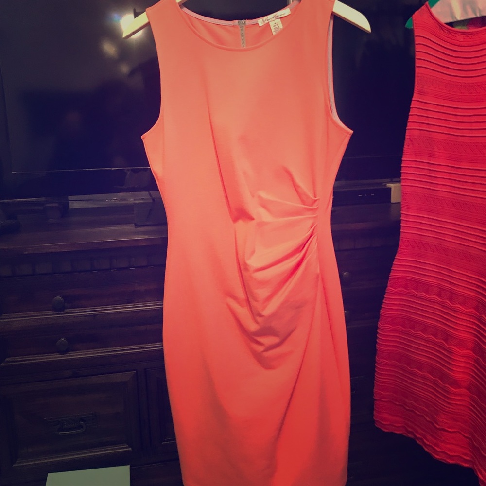 Coral dress by Kenneth Cole